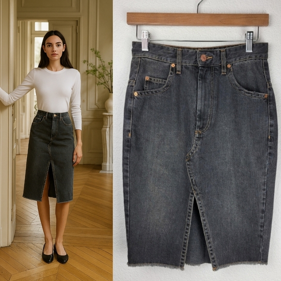 Isabel Marant Dresses & Skirts - Isabel Marant Dark Gray Denim Pencil Skirt with Front Slit